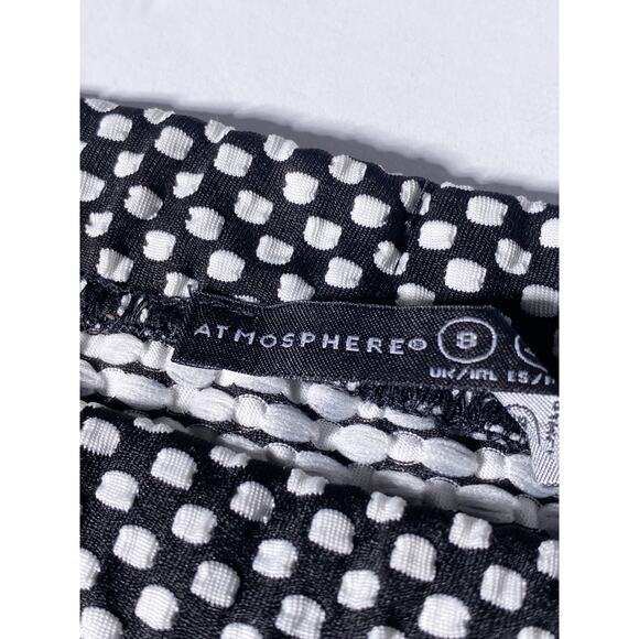 Mod Retro Inspired Black White Avant Basic Checkered Midi Skirt Size 8 - Picture 4 of 6